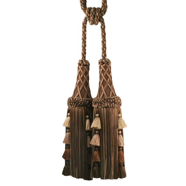 Orsay Silk Double Tassel Tieback - Chocolate Melange