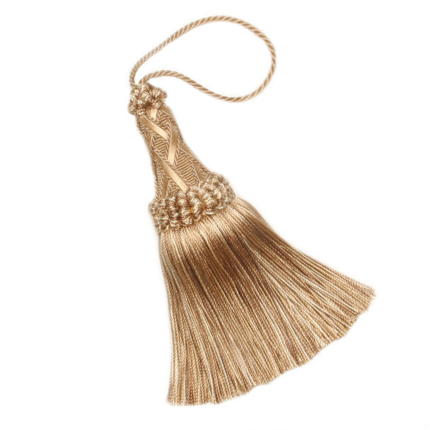 5 1/2" Orsay Silk Key Tassel - Taupe Melange
