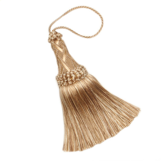 5 1/2" Orsay Silk Key Tassel - Taupe Melange