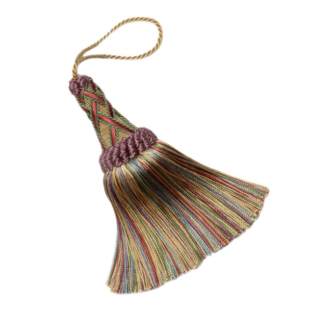 5 1/2" Orsay Silk Key Tassel - Gold / Rose / Iris / Sky