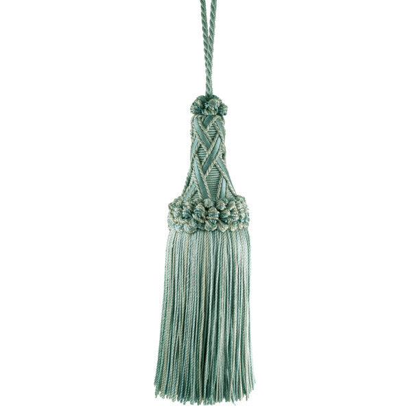 5 1/2" Orsay Silk Key Tassel - Aqua Melange