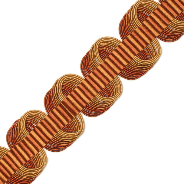 1 7/8" Orsay Silk Woven Crete - Terra Cotta / Rust / Gold