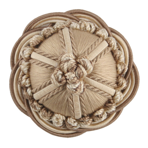 2" Orsay Silk Rosette - Taupe Melange