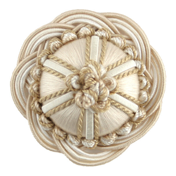 2" Orsay Silk Rosette - Ivory Melange