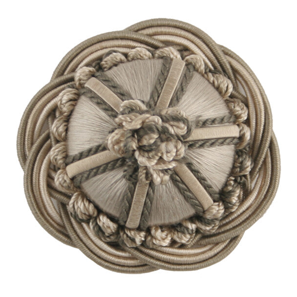 2" Orsay Silk Rosette - Grey Melange