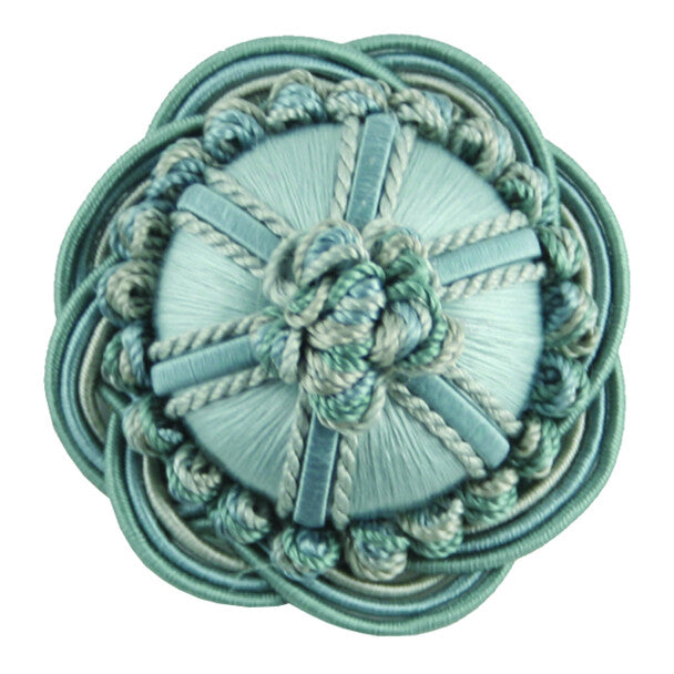 2" Orsay Silk Rosette - Aqua Melange