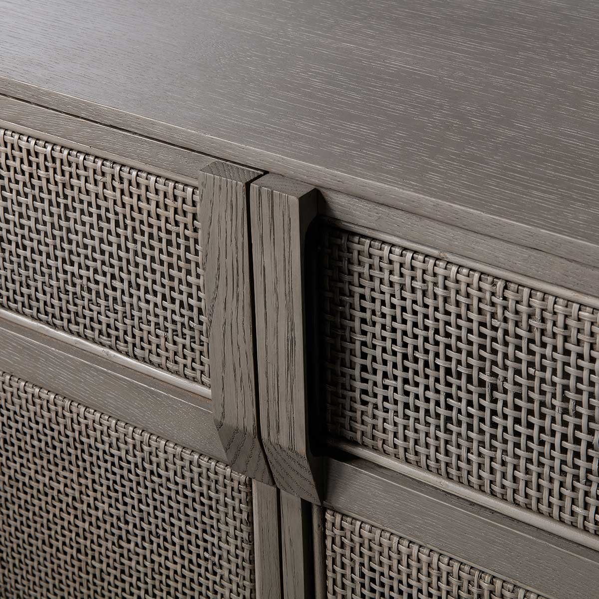 Hampstead Rattan Sideboard wood detail