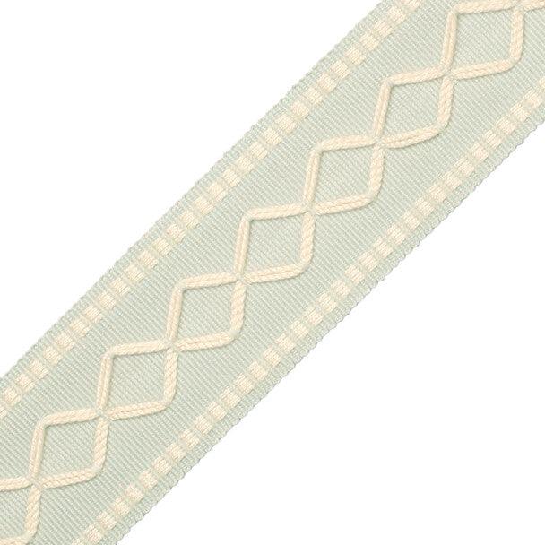 2" Oxford Border - Glacier / Snow