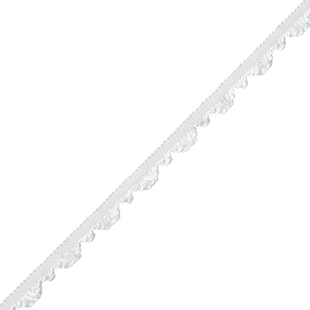 Délicat Silk Fan Edge - White