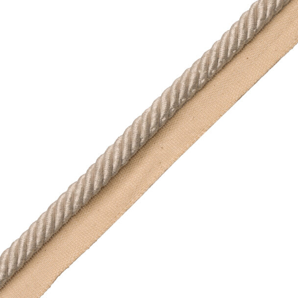 3/8" Au Naturel Cord w/tape - Pale Grey