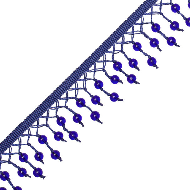 Ajoutée Tiered Glass Fringe - Cobalt