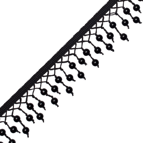 Ajoutée Tiered Glass Fringe - Onyx