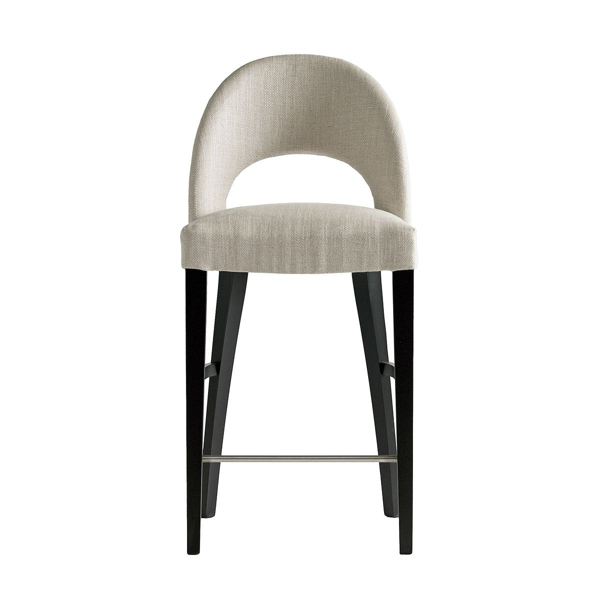 Andrew Martin Dune Custom Bar Stool, front view shown in Caucasus Linen