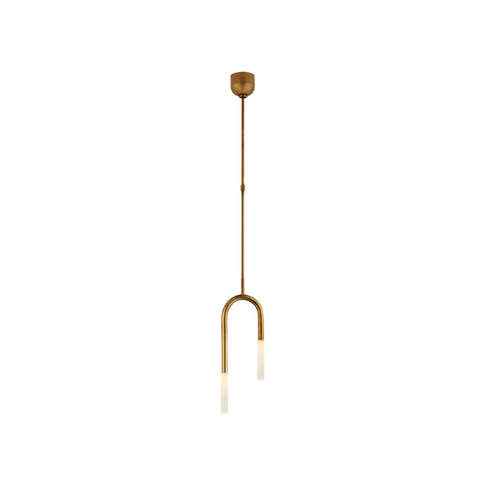 Rousseau Pendant Light in Antique Burnished Brass