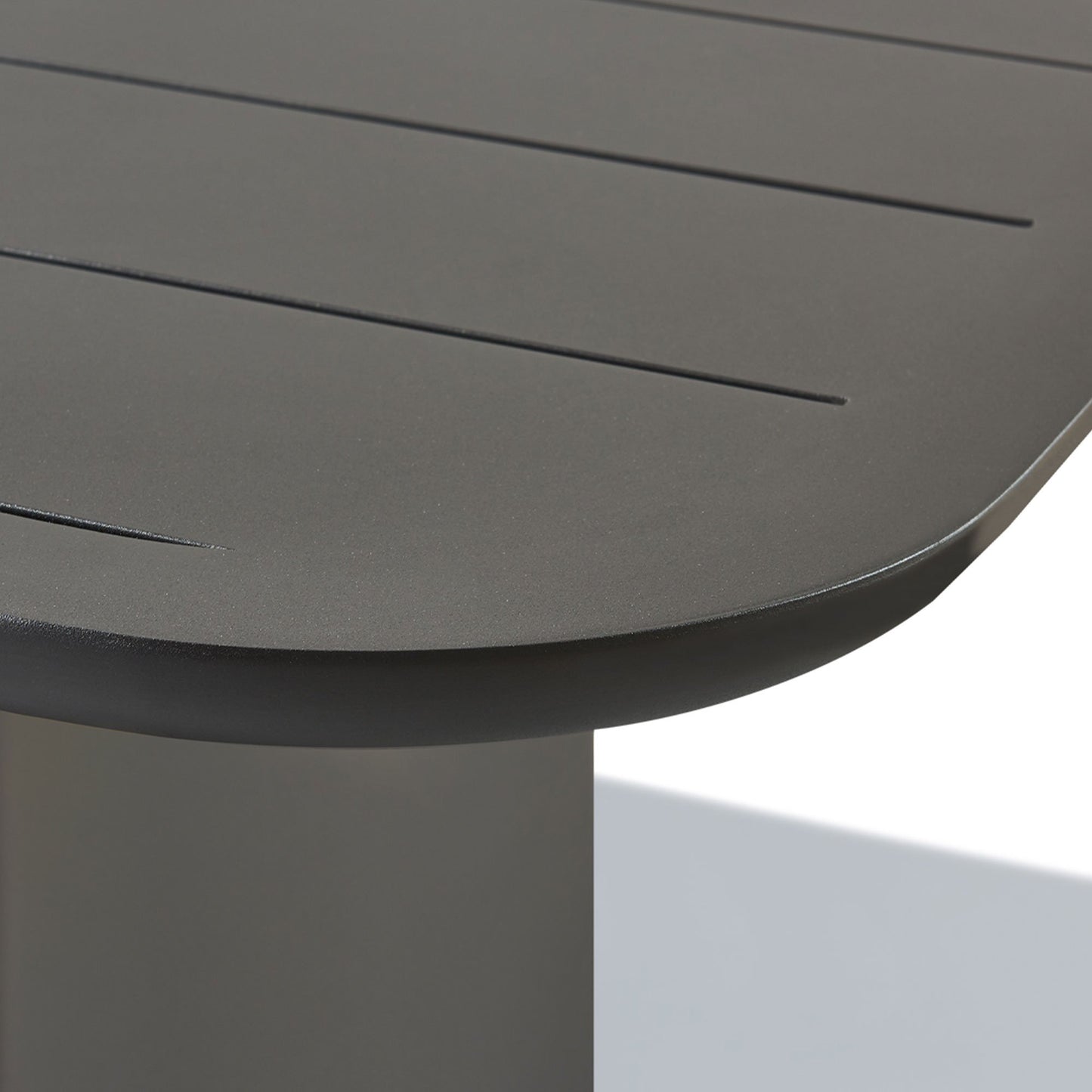 Caicos Outdoor Rectangular Dining Table Slate detail