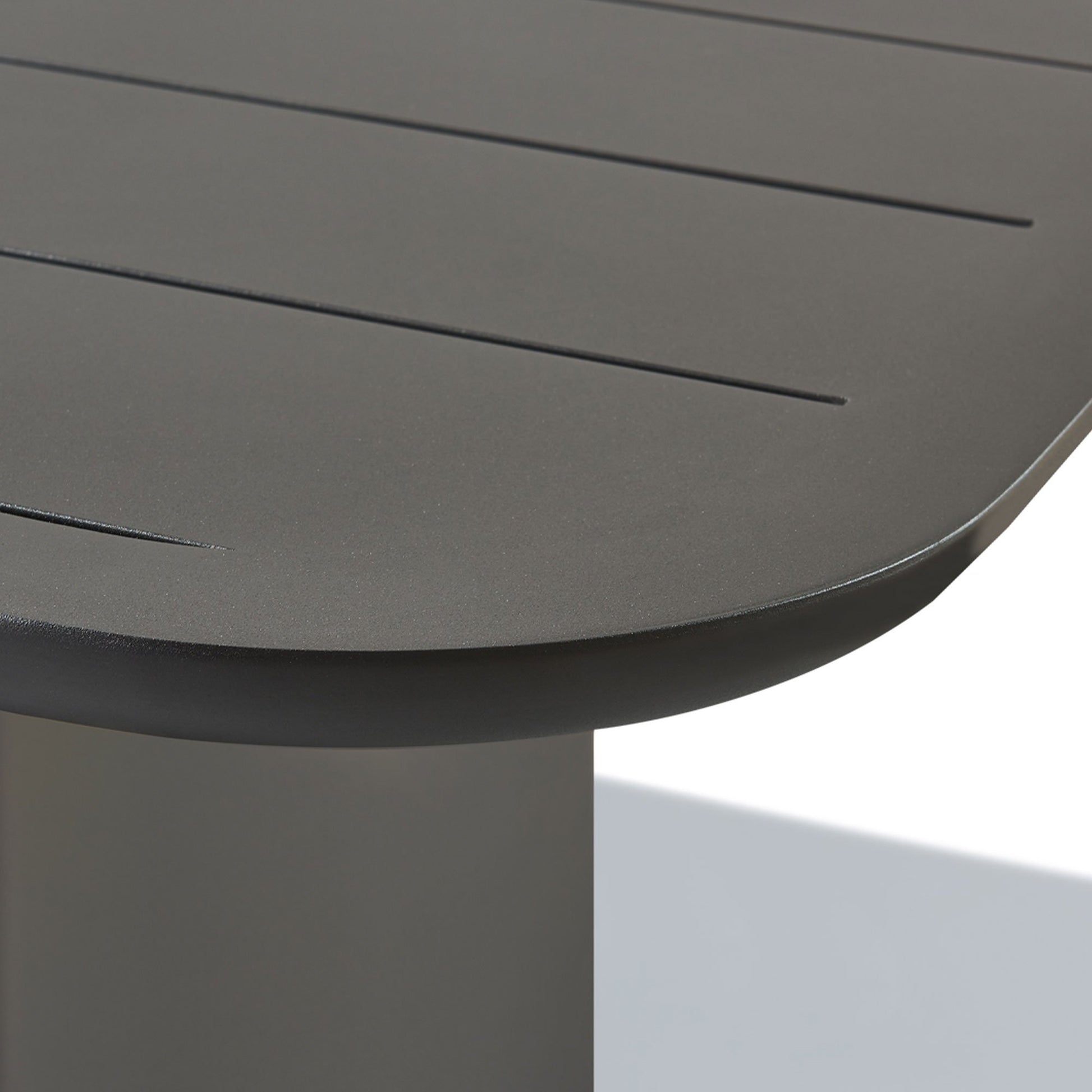 Caicos Outdoor Rectangular Dining Table Slate detail