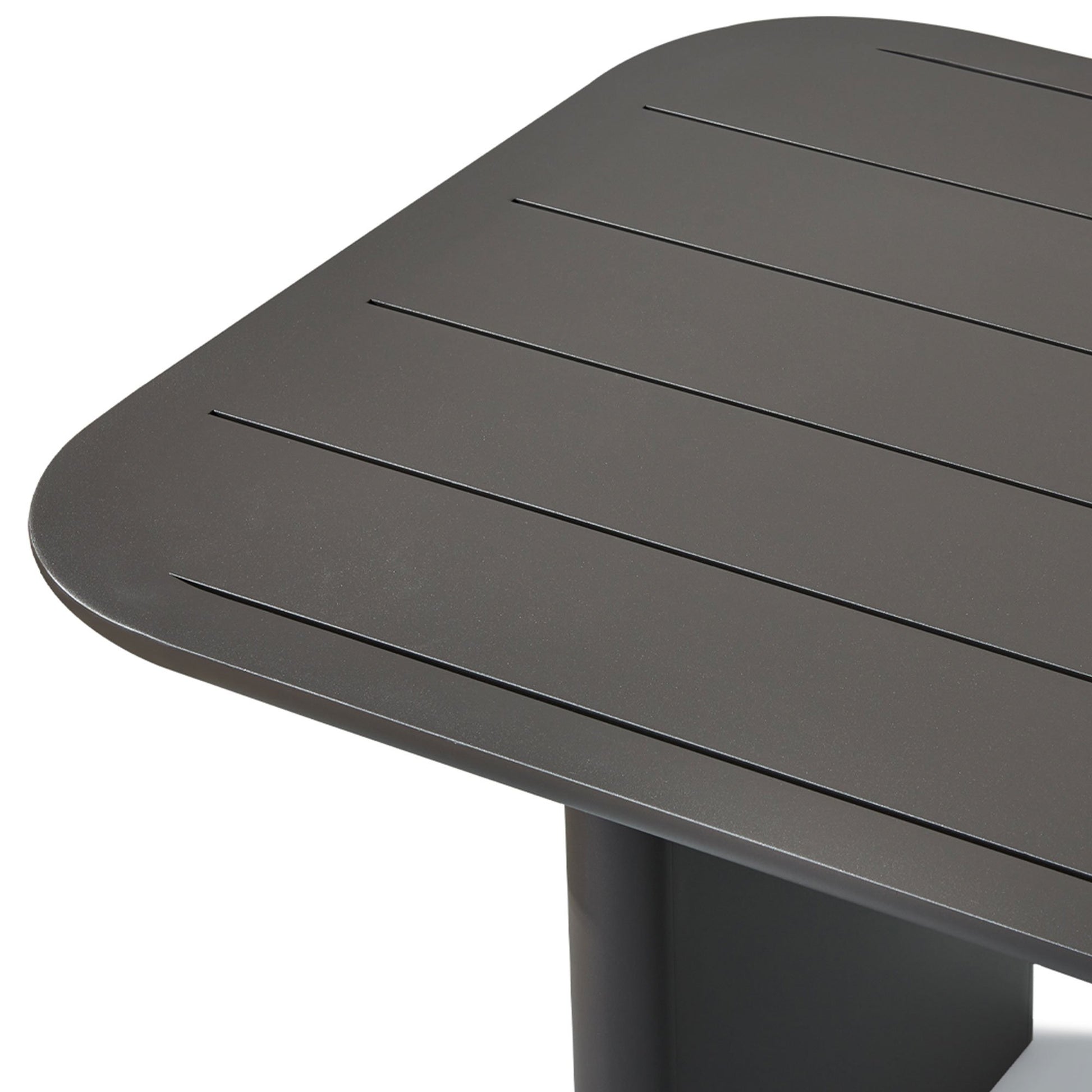 Caicos Outdoor Rectangular Dining Table Slate detail