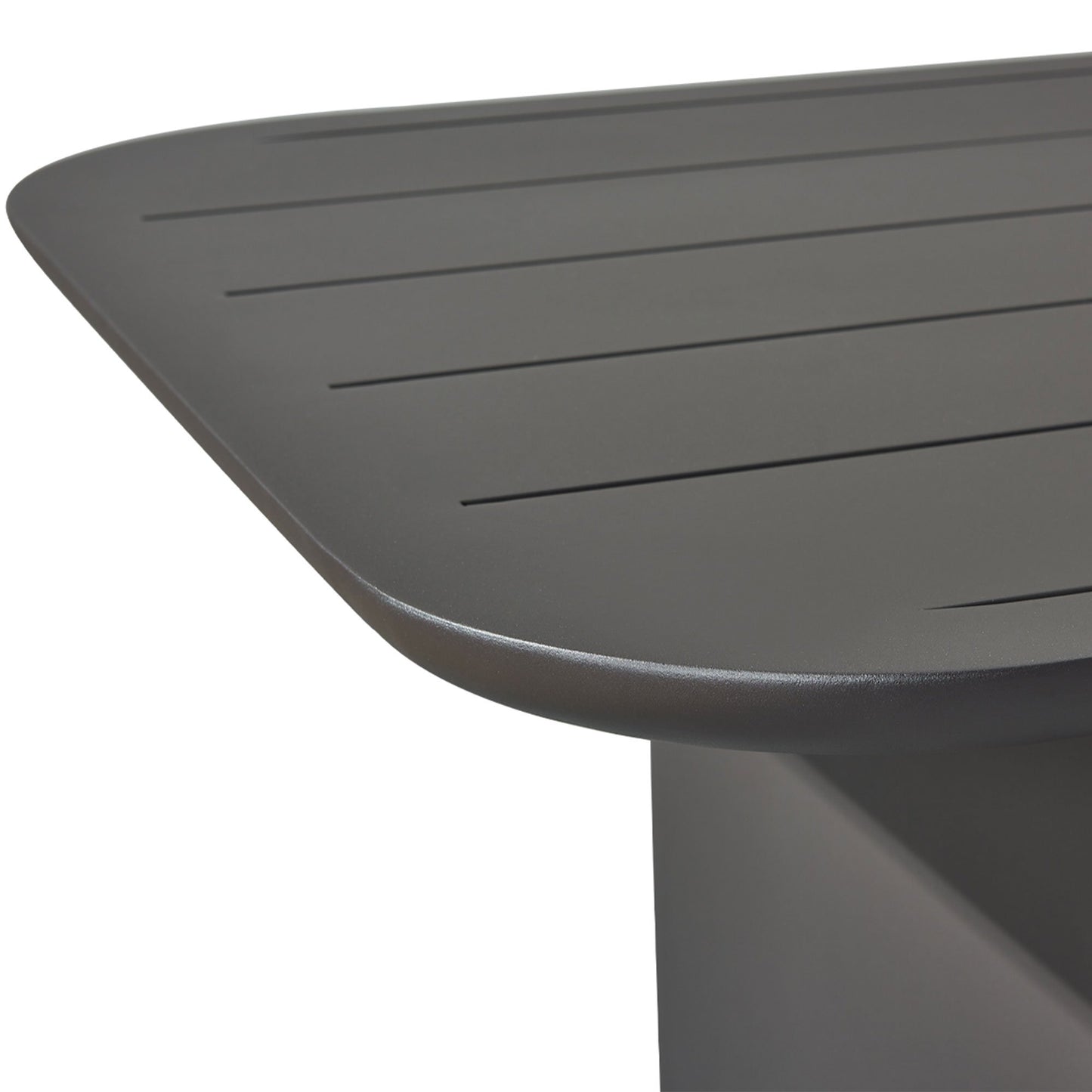 Caicos Outdoor Rectangular Dining Table Slate detail