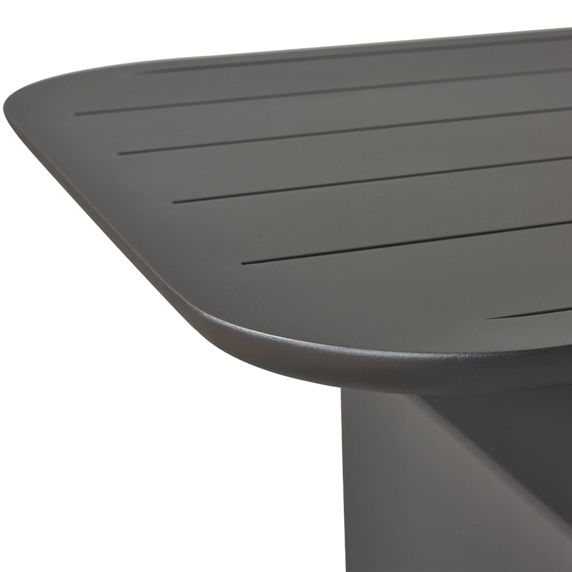 Caicos Outdoor Rectangular Dining Table Slate detail