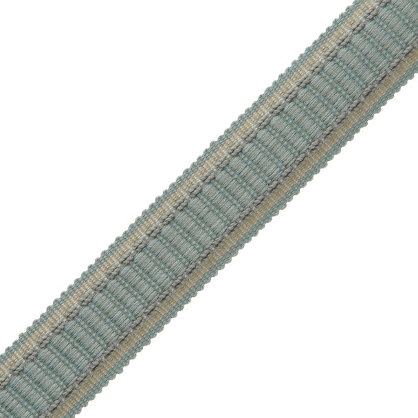 1" Lancaster Ribbed Border - Aqua