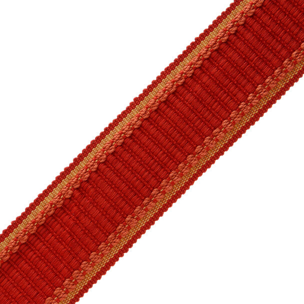 1.6" Lancaster Ribbed Border - Red