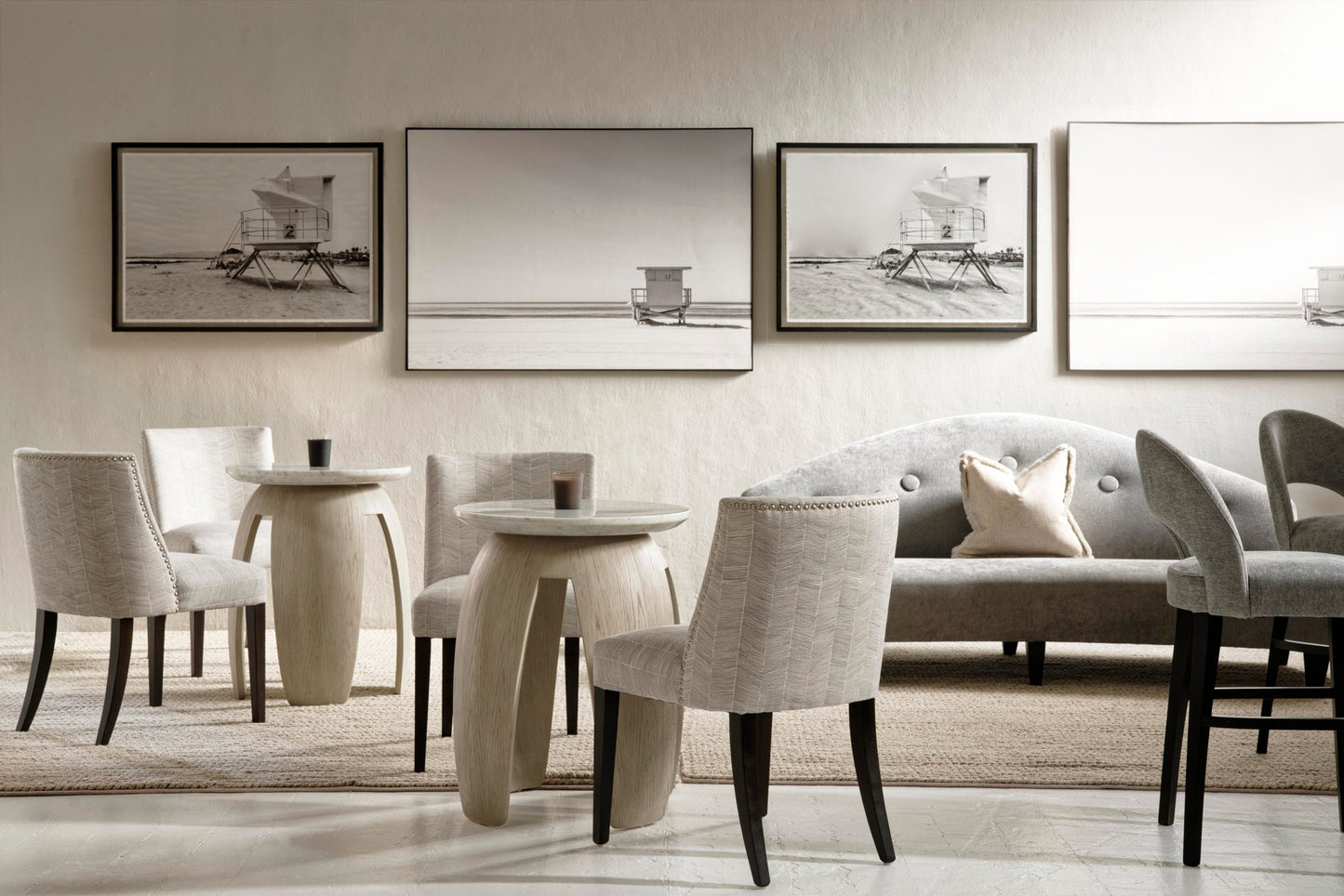 Andrew Martin Americana Custom Dining Chair in Fasano Storm