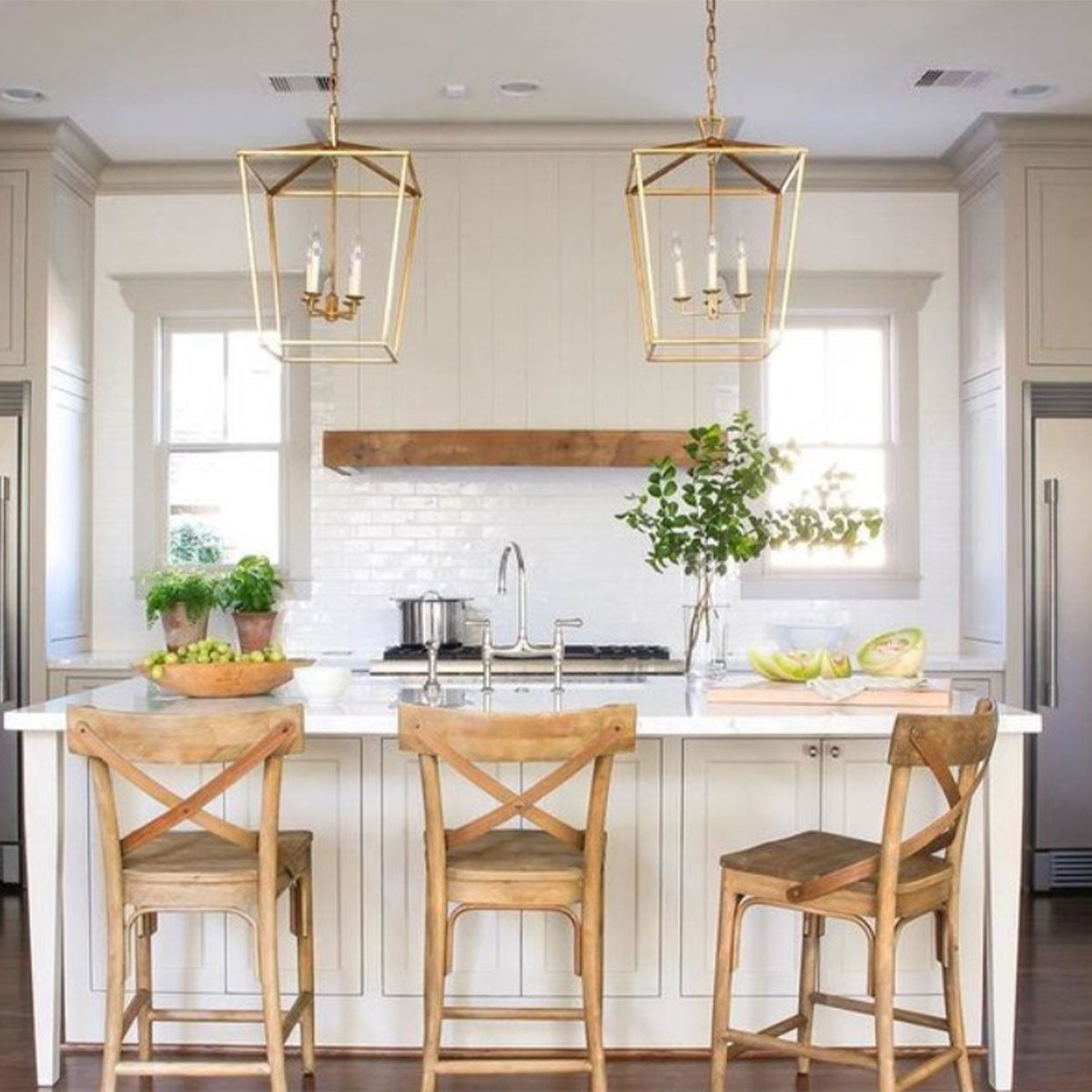 Andrew Martin | Darlana Lantern Pendant Light Gilded Iron
