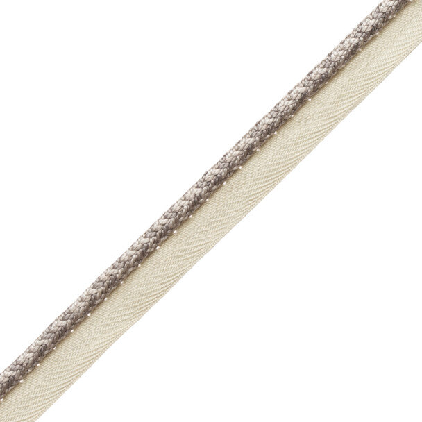 1/4" Le Jardin Silk Cord with Tape - Silver