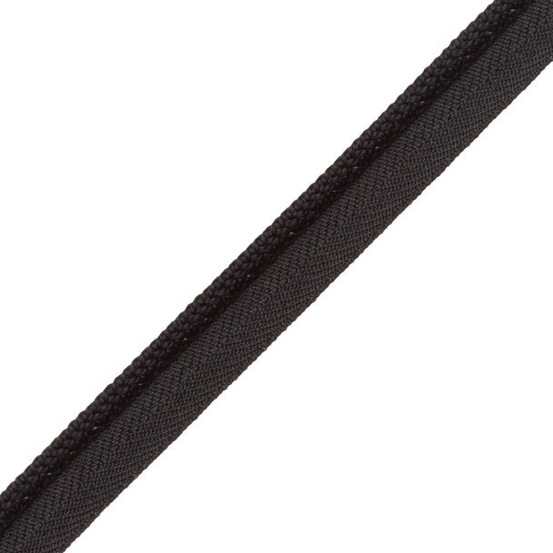 1/4" Le Jardin Silk Cord with Tape - Black