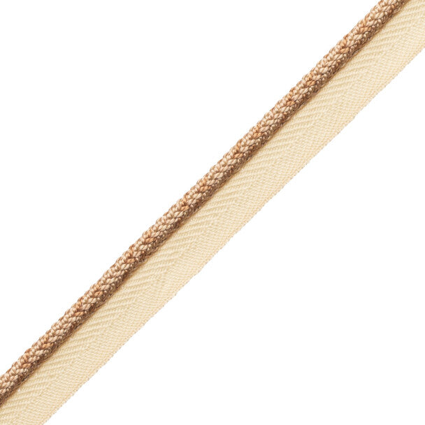1/4" Le Jardin Silk Cord with Tape - Toast