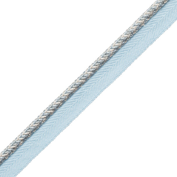 1/4" Le Jardin Silk Cord with Tape - Aqua
