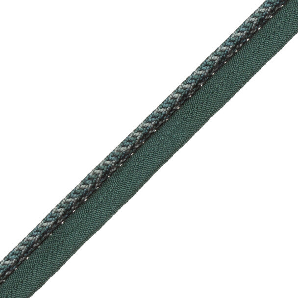 1/4" Le Jardin Silk Cord with Tape - Teal