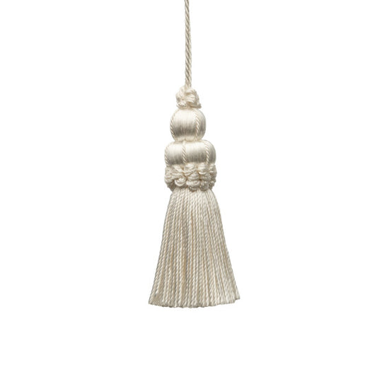 3" Le Jardin Silk Key Tassel - Snow