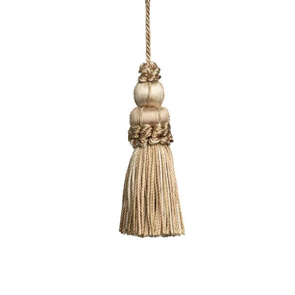 3" Le Jardin Silk Key Tassel - Oatmeal