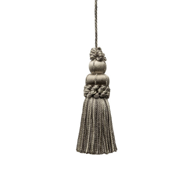 3" Le Jardin Silk Key Tassel - Silver