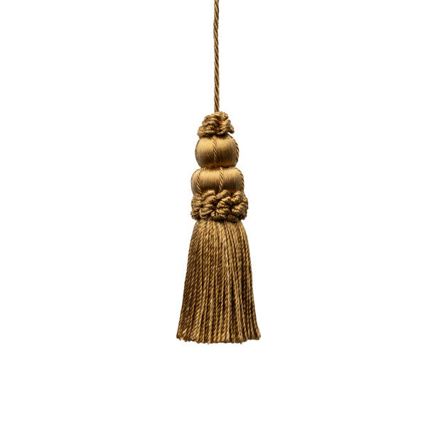 3" Le Jardin Silk Key Tassel - Antique Gold