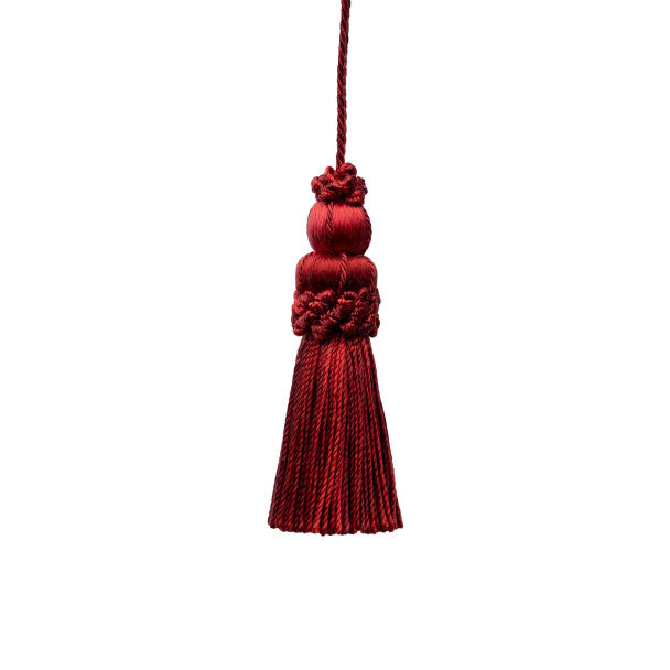3" Le Jardin Silk Key Tassel - Crimson