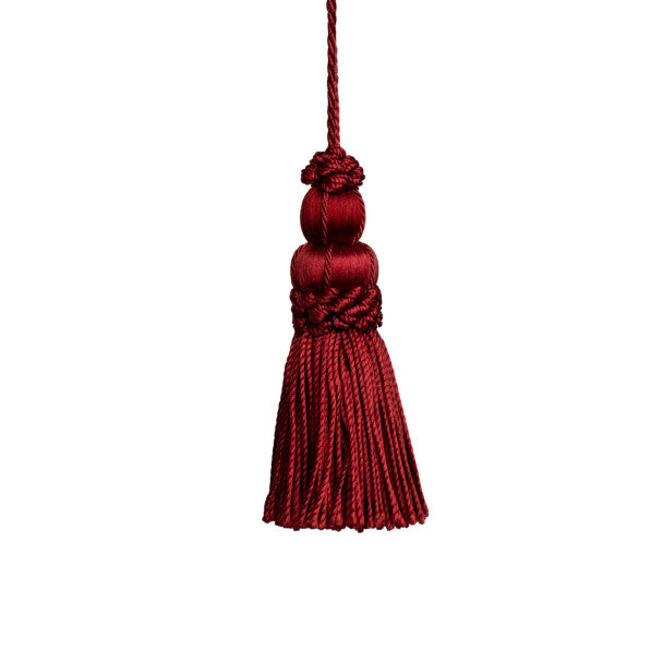 3" Le Jardin Silk Key Tassel - Burgundy