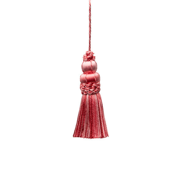3" Le Jardin Silk Key Tassel - Flamingo