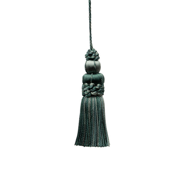 3" Le Jardin Silk Key Tassel - Teal