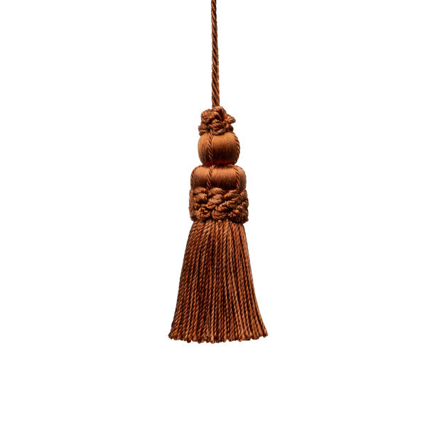 3" Le Jardin Silk Key Tassel - Cinnamon