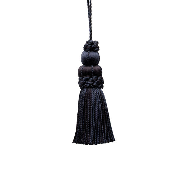 3" Le Jardin Silk Key Tassel - Midnight