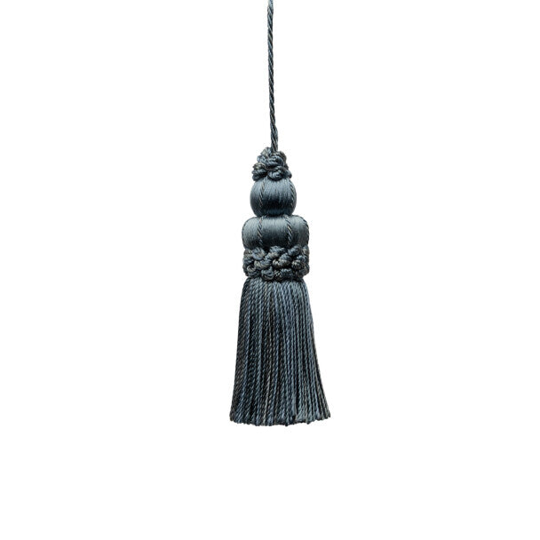 3" Le Jardin Silk Key Tassel - Slate Blue