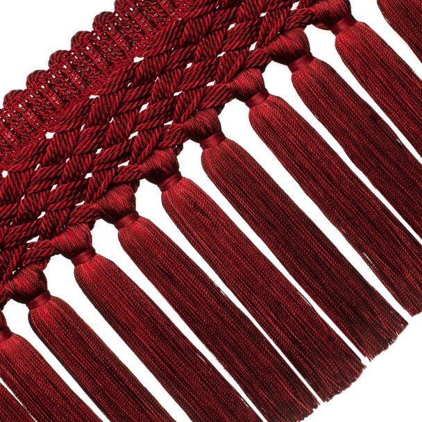 8" Rouen Tassel Fringe - Ruby