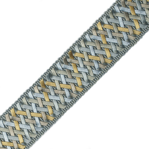 1.4" Normandy Handwoven Border - Mediterranean