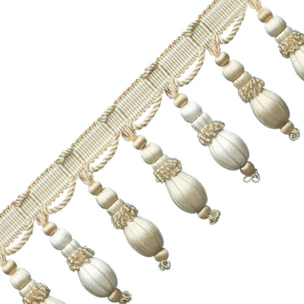 Normandy Silk Ornamental Fringe - Ivory