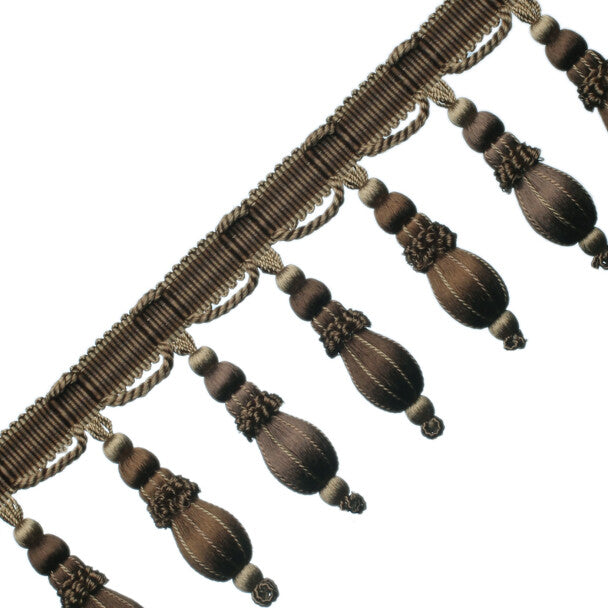 Normandy Silk Ornamental Fringe - Cocoa