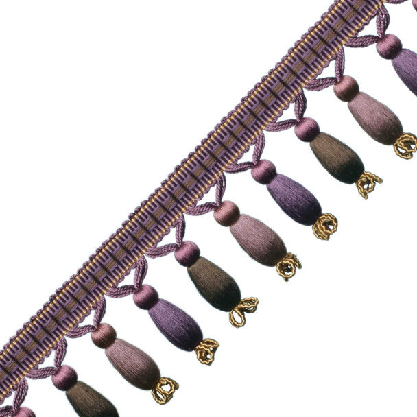 Normandy Silk Beaded Fringe - Raisin