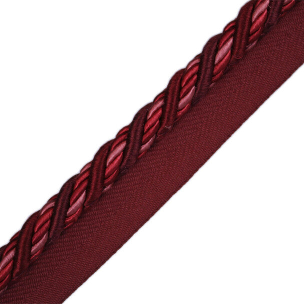 1/2" Normandy Silk Cord with Tape - Rouge