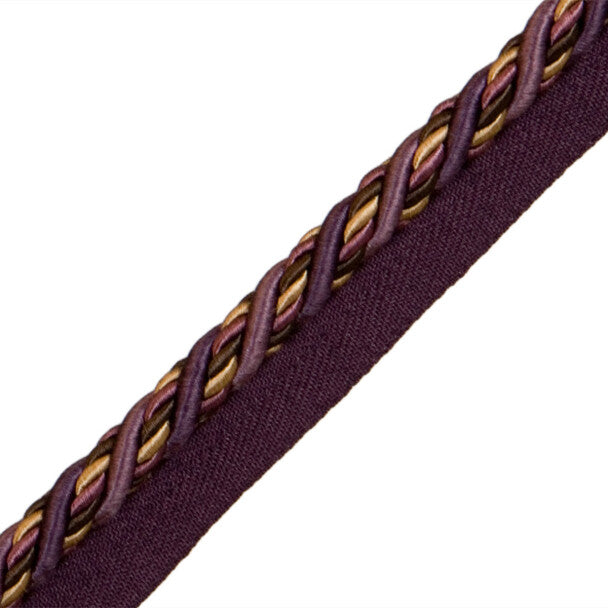 1/2" Normandy Silk Cord with Tape - Raisin
